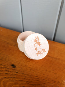 Wooden Personalised Tooth fairy pot