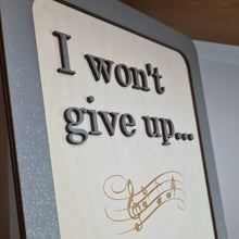Load image into Gallery viewer, Wooden 3D Sign - Song lyrics sign - Wedding gift - Anniversary gift - Personalised Gift - Wooden sign