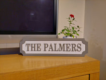 Load image into Gallery viewer, Family surname 3D Train/Street Sign