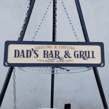 Load image into Gallery viewer, Dads BBQ and Grill sign  - Wooden 3D Sign - available in different colours - Gift  - Home Décor - Fathers Day