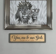 Load image into Gallery viewer, You me and our Girls - Wooden 3D Sign - Home décor - Personalised sign