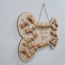 Load image into Gallery viewer, Personalised, reusable, wooden dog advent calendar
