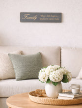 Load image into Gallery viewer, Personalised Gift-Handmade-Family Where life begins and love never ends Sign