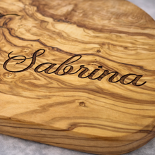 Load image into Gallery viewer, Personalised Olive Wood Chopping/Cheese Board-Wedding/Anniversary gift