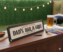 Load image into Gallery viewer, Dads BBQ and Grill sign  - Wooden 3D Sign - available in different colours - Gift  - Home Décor - Fathers Day