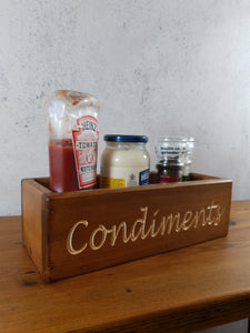 Condiments - Personalised Gifts  - Personalised Wooden Box - Wooden storage box