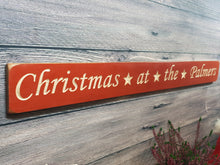 Load image into Gallery viewer, Personalised Christmas Gifts -Long wooden sign- Merry Christmas Sign