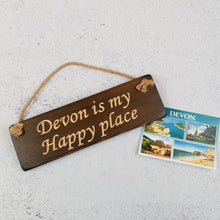 Load image into Gallery viewer, Personalised Gifts - Hanging Sign - Devon is My Happy Place