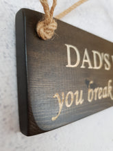 Load image into Gallery viewer, Personalised Gifts For Him - Hanging Sign - Dad&#39;s Workshop