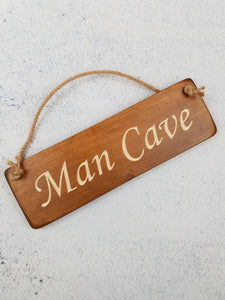 Personalised Gifts For Him - Hanging Sign - Man Cave