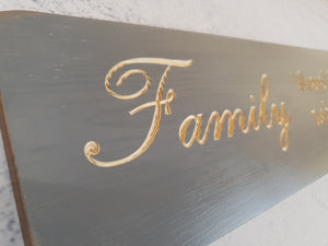 Personalised Gift-Handmade-Family Where life begins and love never ends Sign
