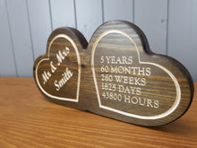 Load image into Gallery viewer, Wedding Anniversary Gifts - Wooden Hearts
