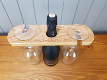 Load image into Gallery viewer, Unique Wooden Gifts - 2 Glass - Wine Glass Holder - Gifts for Wine Lovers