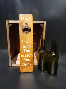 Personalised Gifts For Him - Personalised Bottle Opener - Dad Love The Reason You Drink