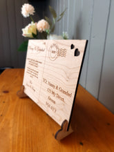 Load image into Gallery viewer, Wooden Post card - Personalised - Special gift