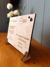 Load image into Gallery viewer, Wooden Post card - Personalised - Special gift