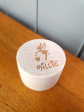 Load image into Gallery viewer, Wooden Personalised Tooth fairy pot