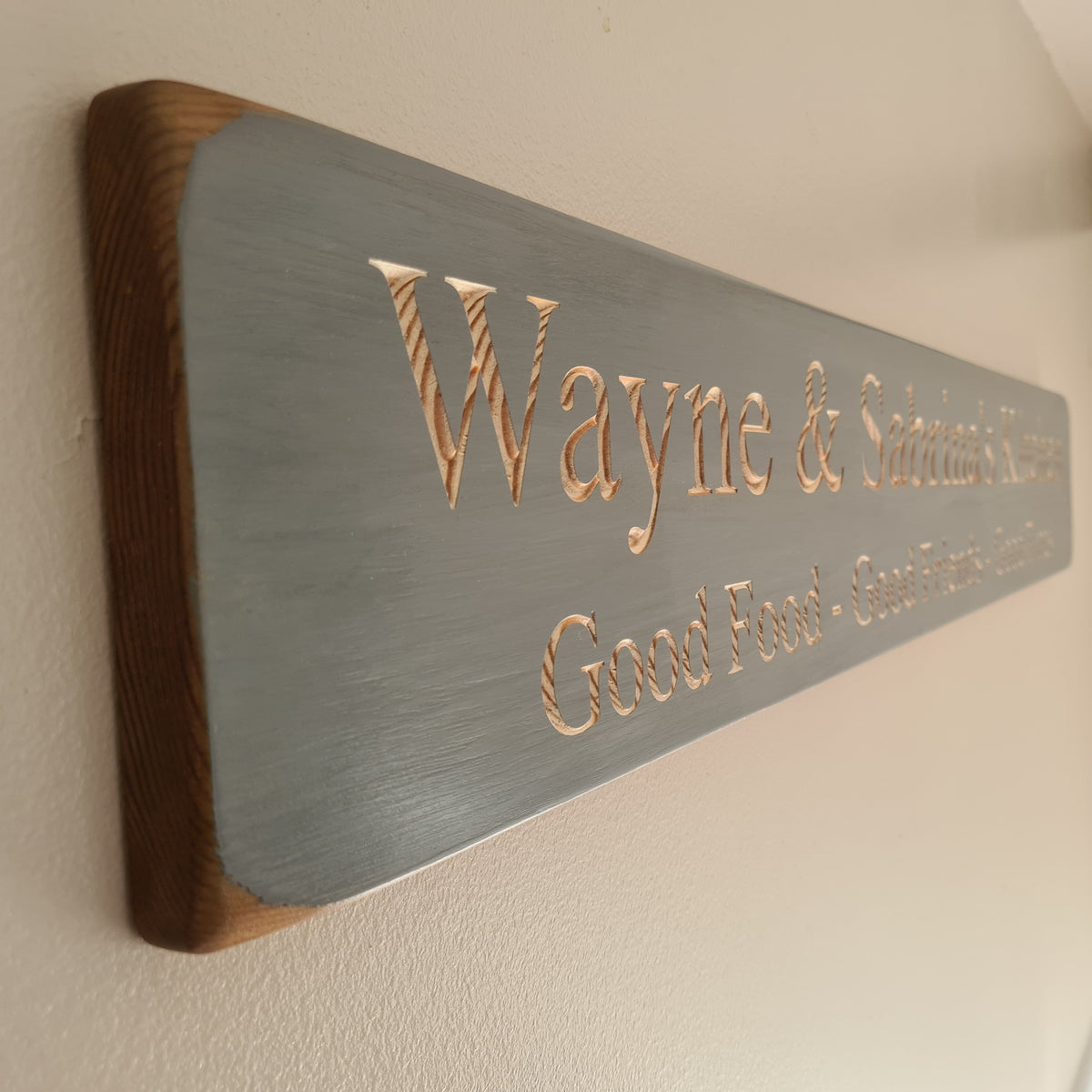 Personalised Wooden Plaque kitchen Personalise with your names Good Fo ...
