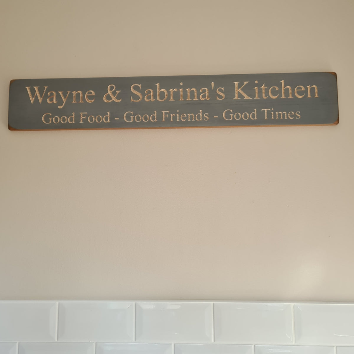 Personalised Wooden Plaque kitchen Personalise with your names Good Fo ...
