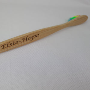 PERSONALISED ECO FRIENDLY BAMBOO TOOTHBRUSH