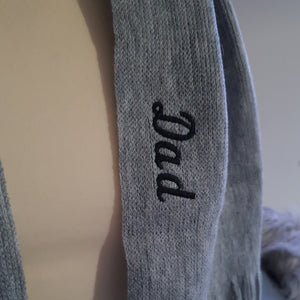 Personalised embroidered scarf