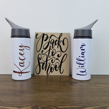 Load image into Gallery viewer, Personalised Premium Drinks Bottle - Aluminium Personalised Water Bottles - Back to school bottle.