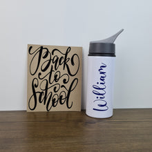 Load image into Gallery viewer, Personalised Premium Drinks Bottle - Aluminium Personalised Water Bottles - Back to school bottle.