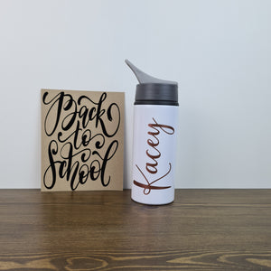 Personalised Premium Drinks Bottle - Aluminium Personalised Water Bottles - Back to school bottle.