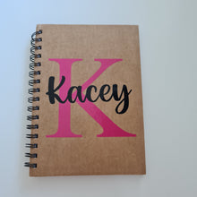 Load image into Gallery viewer, Personalised Initial &amp; Name Note Book | Note Pad | Back to School | Kids Notepad | Teacher | Children | Miss | Mr | Gift | Present | Custom