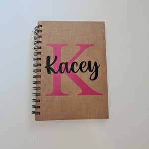 Personalised Initial & Name Note Book | Note Pad | Back to School | Kids Notepad | Teacher | Children | Miss | Mr | Gift | Present | Custom