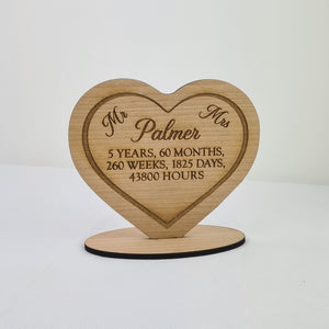 Engagement Presents-Wedding present - Wooden Heart