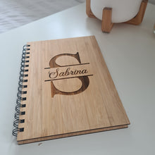 Load image into Gallery viewer, PERSONALISED WOODEN NOTEBOOK - Bamboo