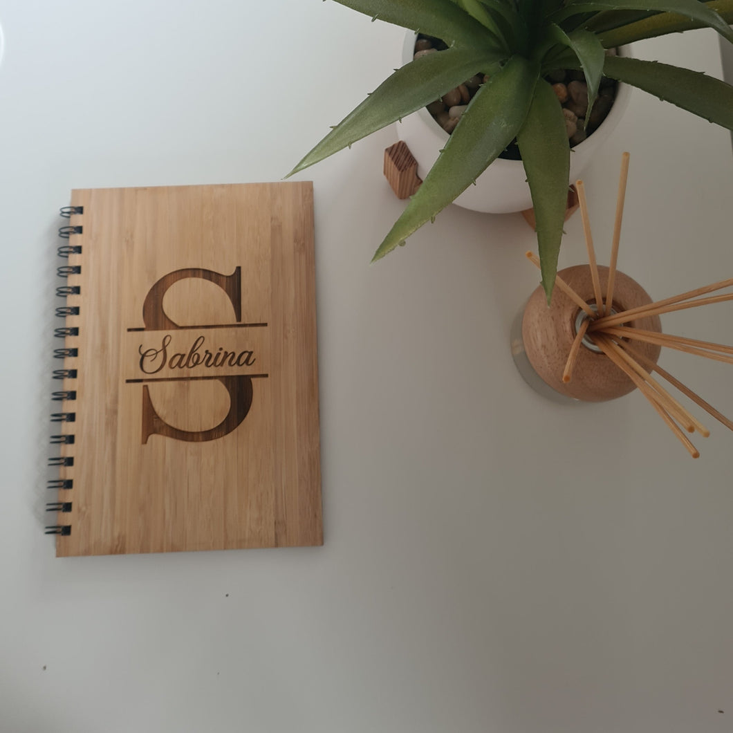 PERSONALISED WOODEN NOTEBOOK - Bamboo
