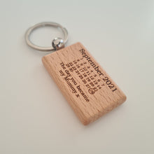Load image into Gallery viewer, The Day You Became My Mummy Key Ring, New Mummy Photo Wood Keyring, The Day You Became My Mummy Photo Wood Keyring, Mummy Key Ring