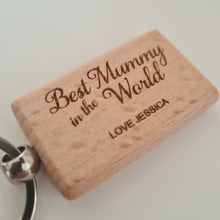 Load image into Gallery viewer, Wooden key ring 