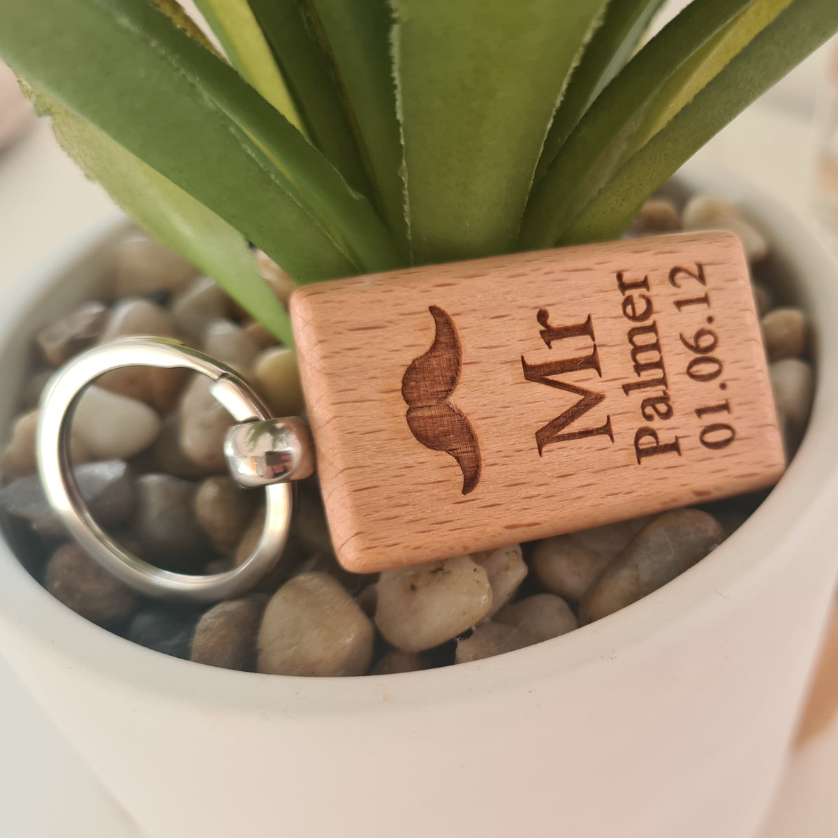 Mr and Mrs Personalised wooden keyring Engraved Key ring | Wooden Key ...