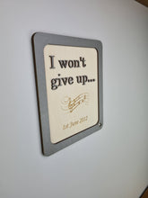 Load image into Gallery viewer, Wooden 3D Sign - Song lyrics sign - Wedding gift - Anniversary gift - Personalised Gift - Wooden sign