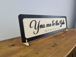 You me and the Kids - Wooden 3D Sign - Home décor - Personalised sign