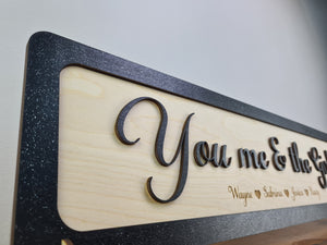 You me and the Kids - Wooden 3D Sign - Home décor - Personalised sign