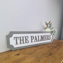 Load image into Gallery viewer, Family surname 3D Train/Street Sign