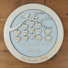 Load image into Gallery viewer, Personalised Family Birch Sign - 3D