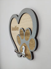 Load image into Gallery viewer, Personalised wall mounted Dog lead hook - Dog lead hanger - Dog lead holder