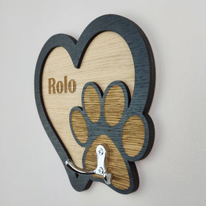 Personalised pet lead hanger