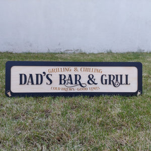 Dads BBQ and Grill sign  - Wooden 3D Sign - available in different colours - Gift  - Home Décor - Fathers Day