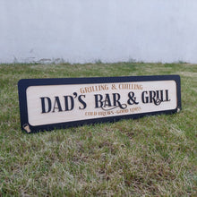 Load image into Gallery viewer, Dads BBQ and Grill sign  - Wooden 3D Sign - available in different colours - Gift  - Home Décor - Fathers Day