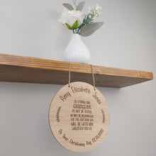 Load image into Gallery viewer, Personalised Christening Wooden Plaque Gift