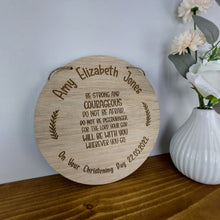 Load image into Gallery viewer, Personalised Christening Wooden Plaque Gift