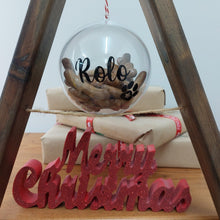 Load image into Gallery viewer, Personalised Fillable Dog Treat Bauble