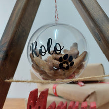 Load image into Gallery viewer, Personalised Fillable Dog Treat Bauble