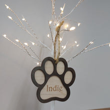 Load image into Gallery viewer, Paw Print Tree decoration - Christmas Decoration| Pet ornament| Personalised decoration